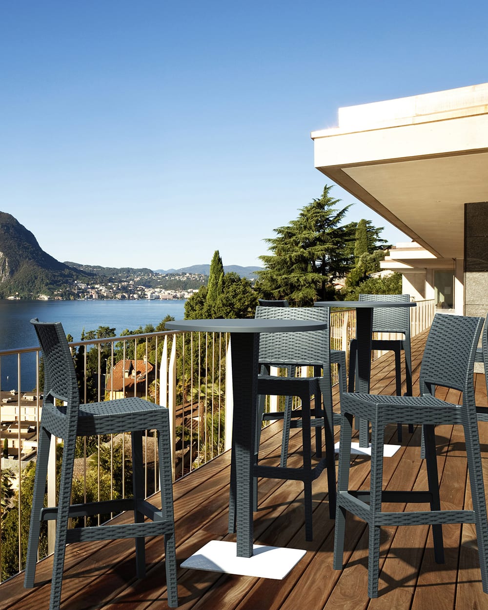 Riva Bar Ø70 — Tavolo bar tondo alto